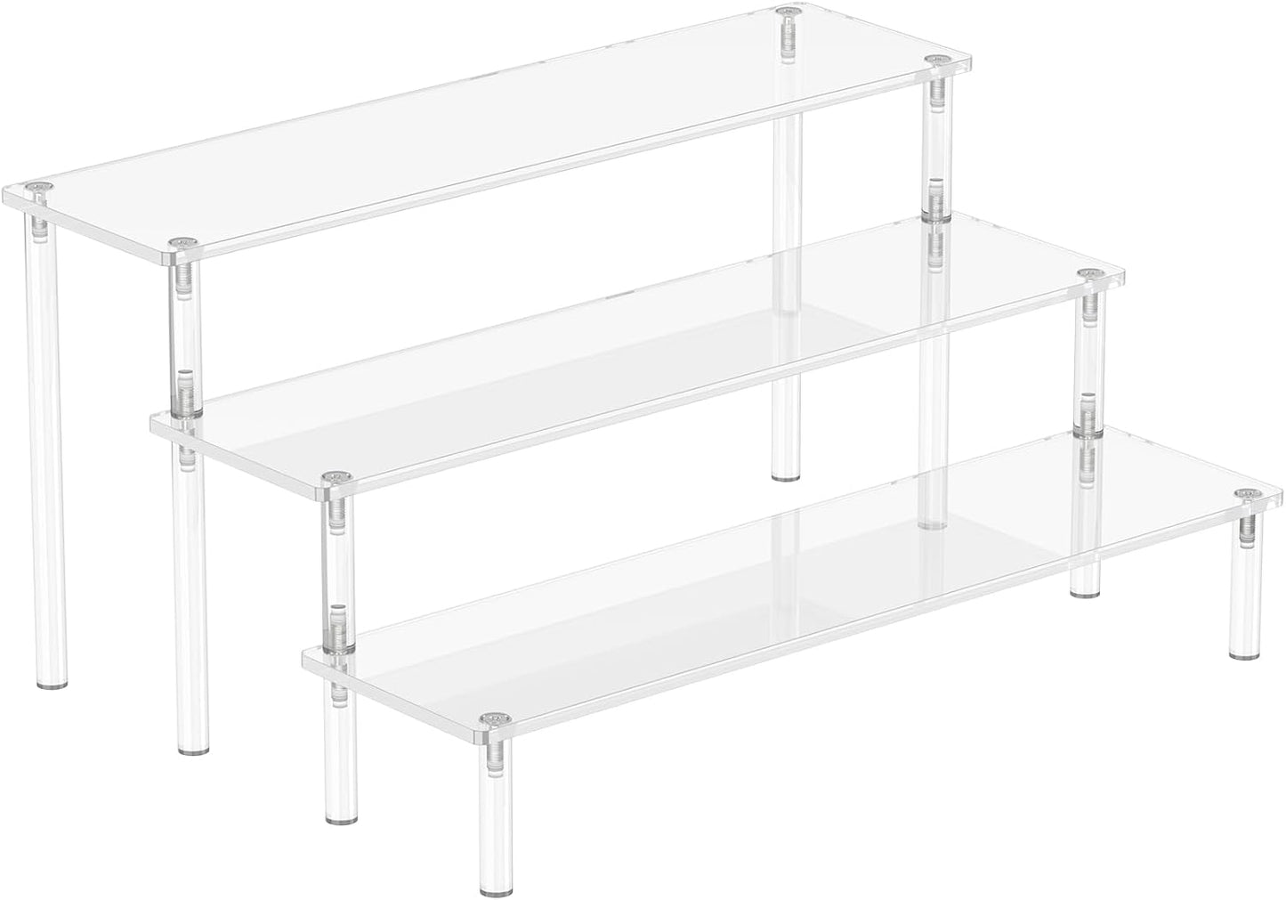 Acrylic Display Risers, 3 Tier Perfume Organizer Stand