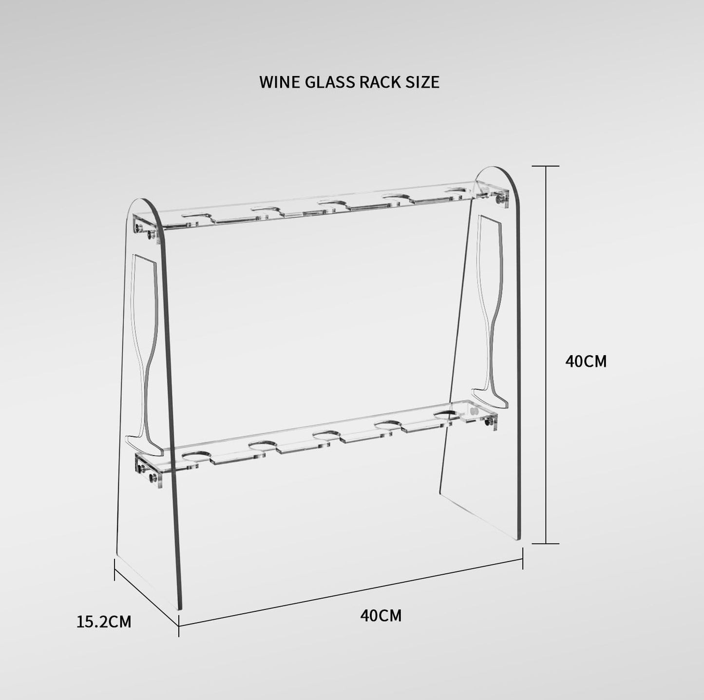 2 Tier Acrylic Champagne Wall Holder for Party