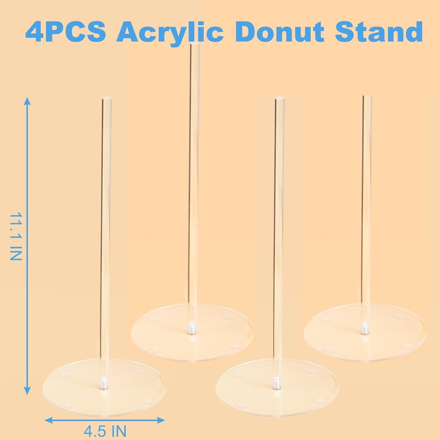 4PCS Acrylic Donut Stand, Donut Holder Stands for Dessert Table