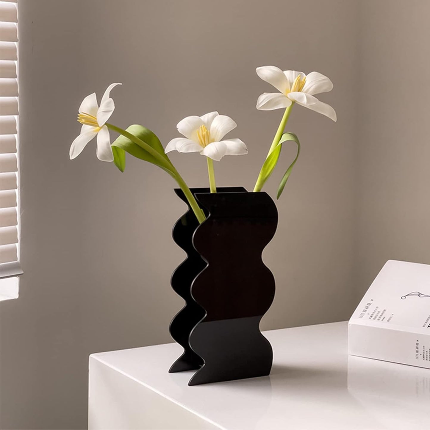 Acrylic Vase,Unique Vase Decor,Acrylic Vase for Home Office Centerpieces Wedding Holiday Party Gift