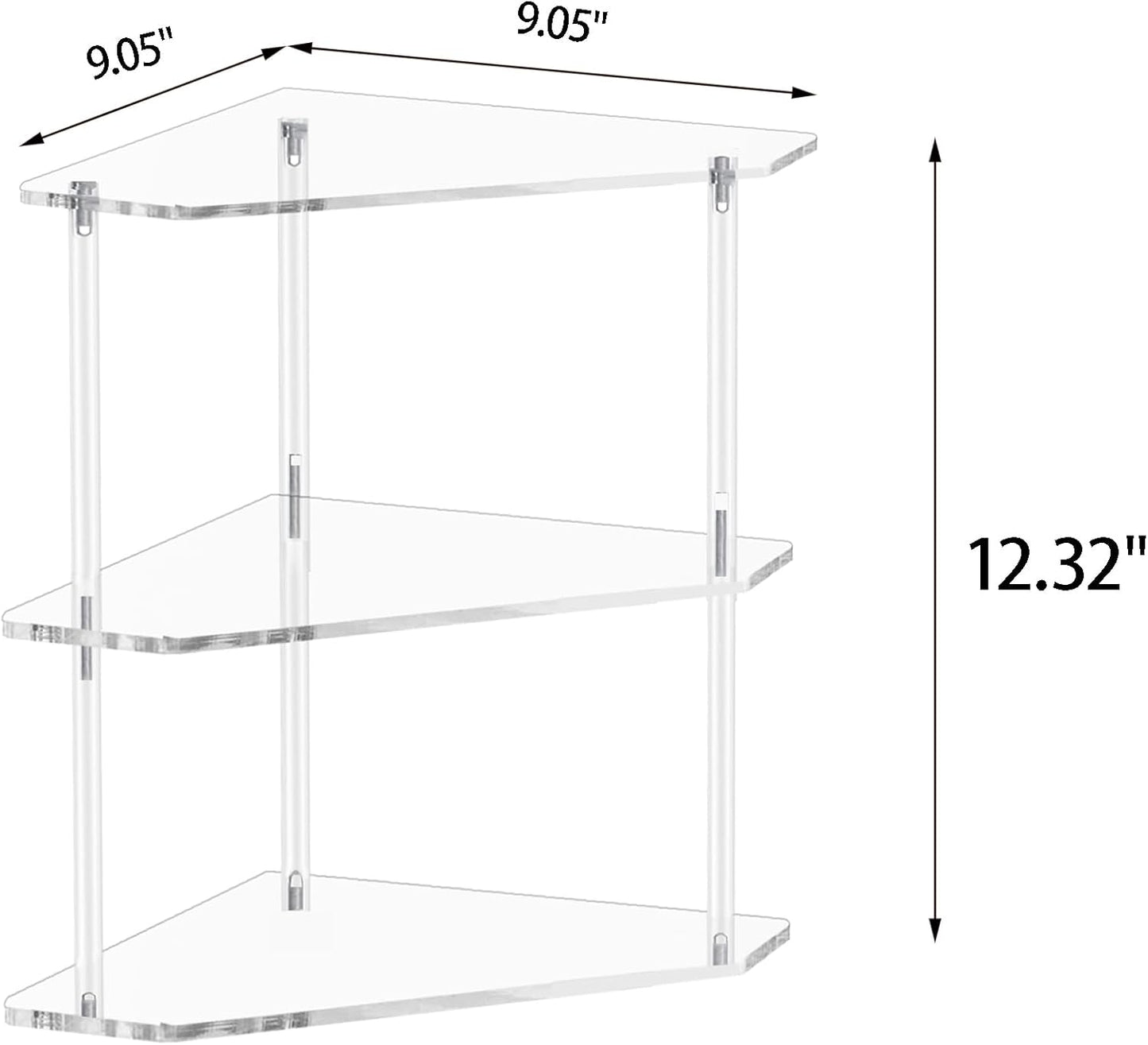 Corner Shelf 2 Tier Bathroom Counter Organizer Acrylic Countertop Corner Shelves
