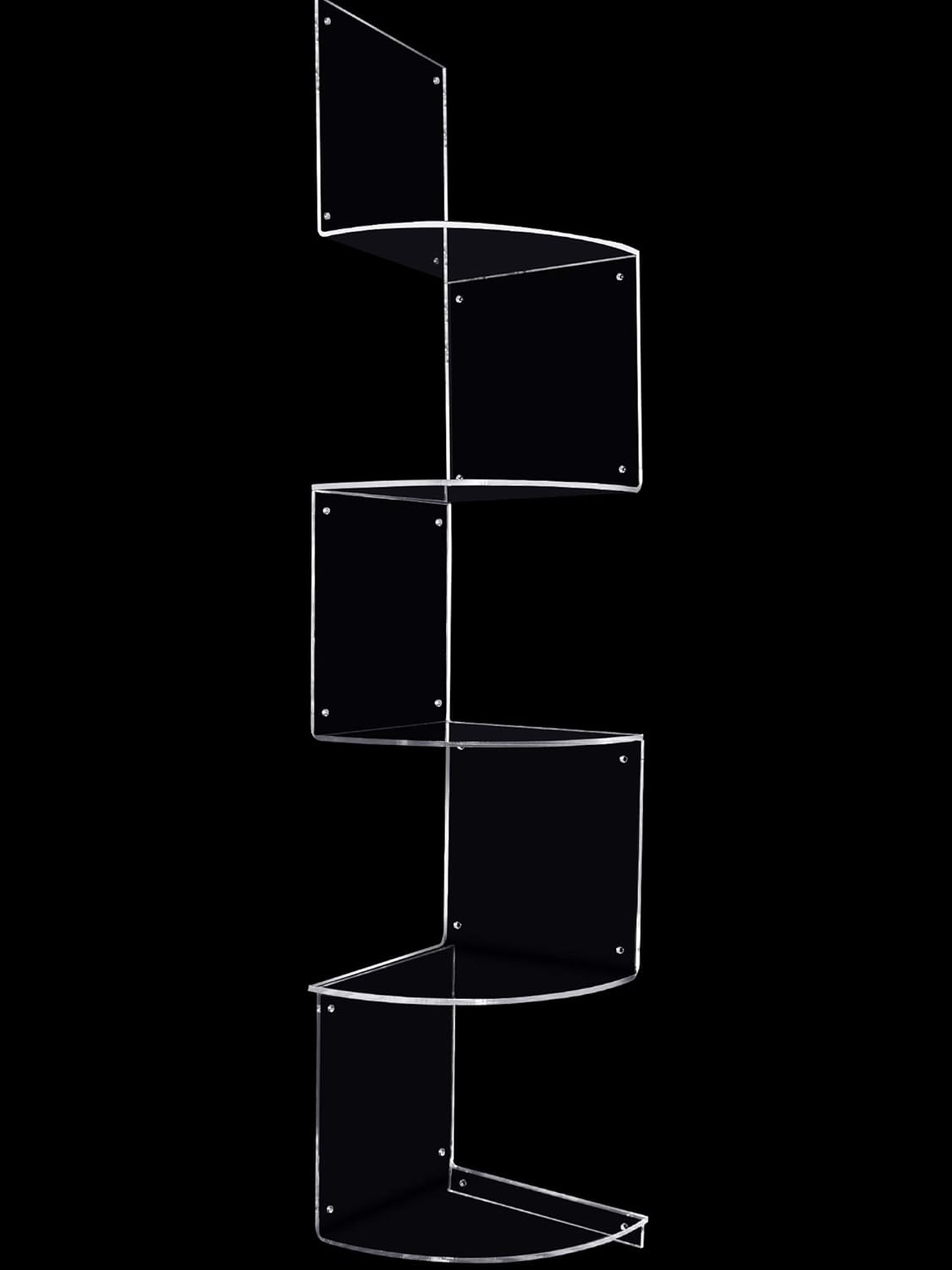 5 Tier Corner Shelf Wall Mount Floating Acrylic