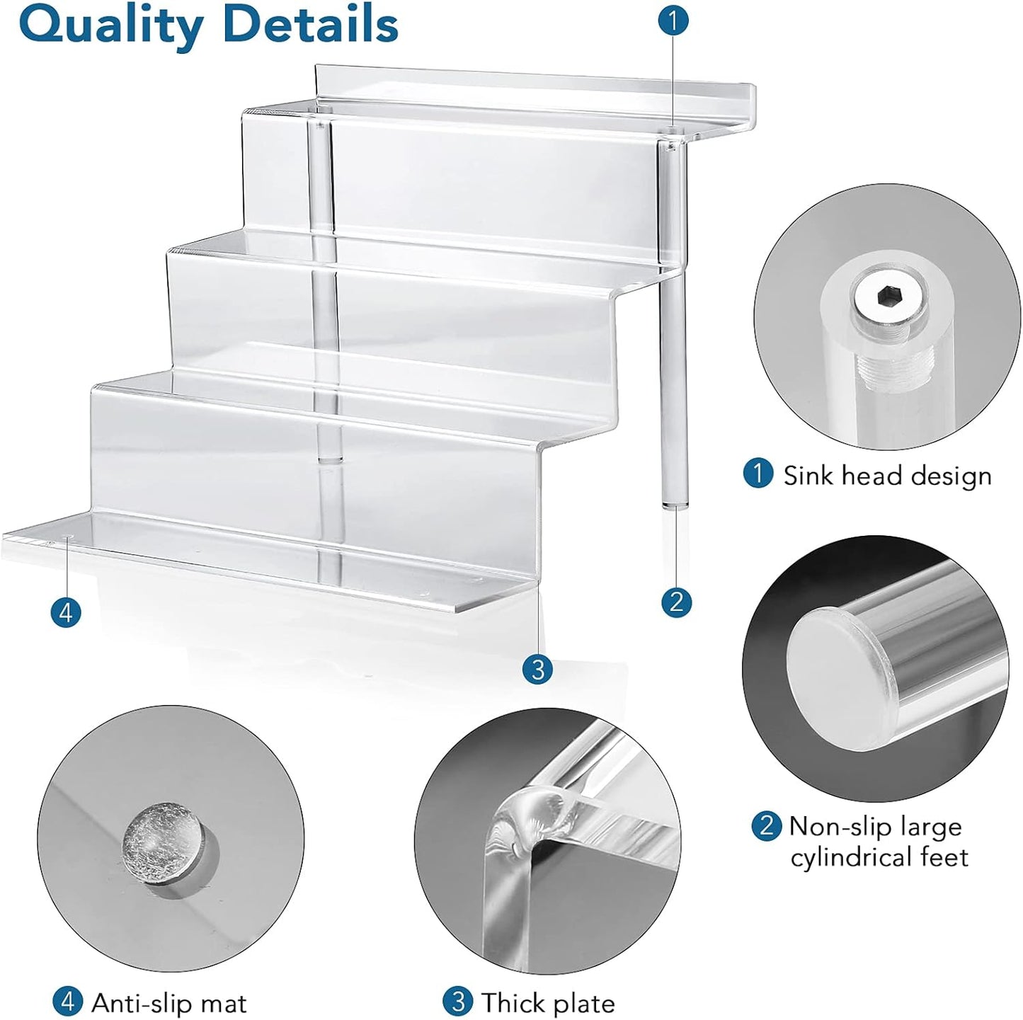 Acrylic Shelf for Perfume Organizer, 4 Tier Funko POP Shelves