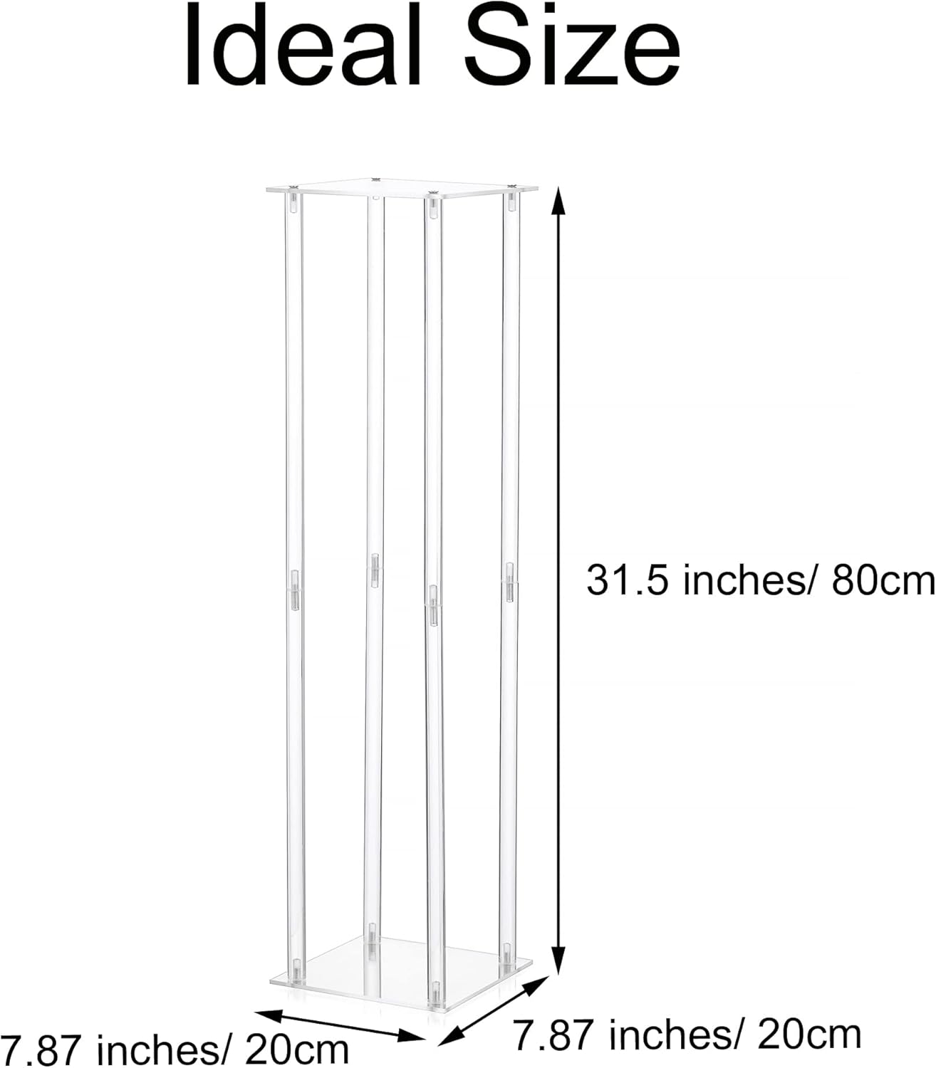 Acrylic Flower Stand Column For Parties, Weddings & Events | Exceptional Centerpiece For Table Decoration