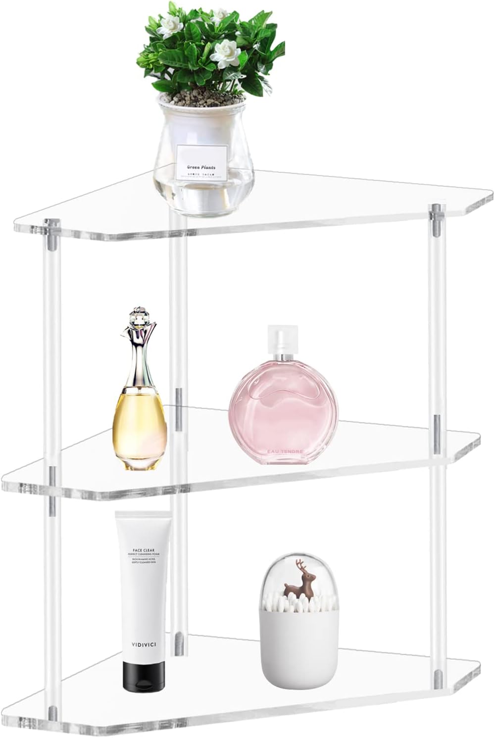 Corner Shelf 2 Tier Bathroom Counter Organizer Acrylic Countertop Corner Shelves