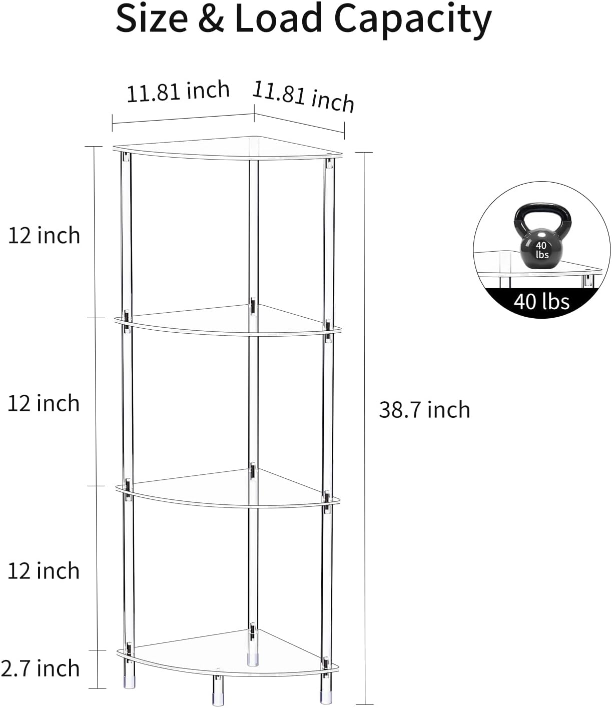 Clear Triangle Acrylic Side Table for Small Space