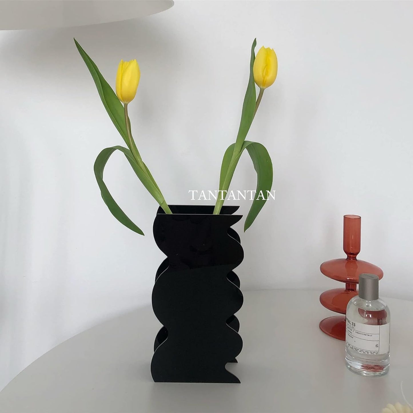 Acrylic Vase,Unique Vase Decor,Acrylic Vase for Home Office Centerpieces Wedding Holiday Party Gift