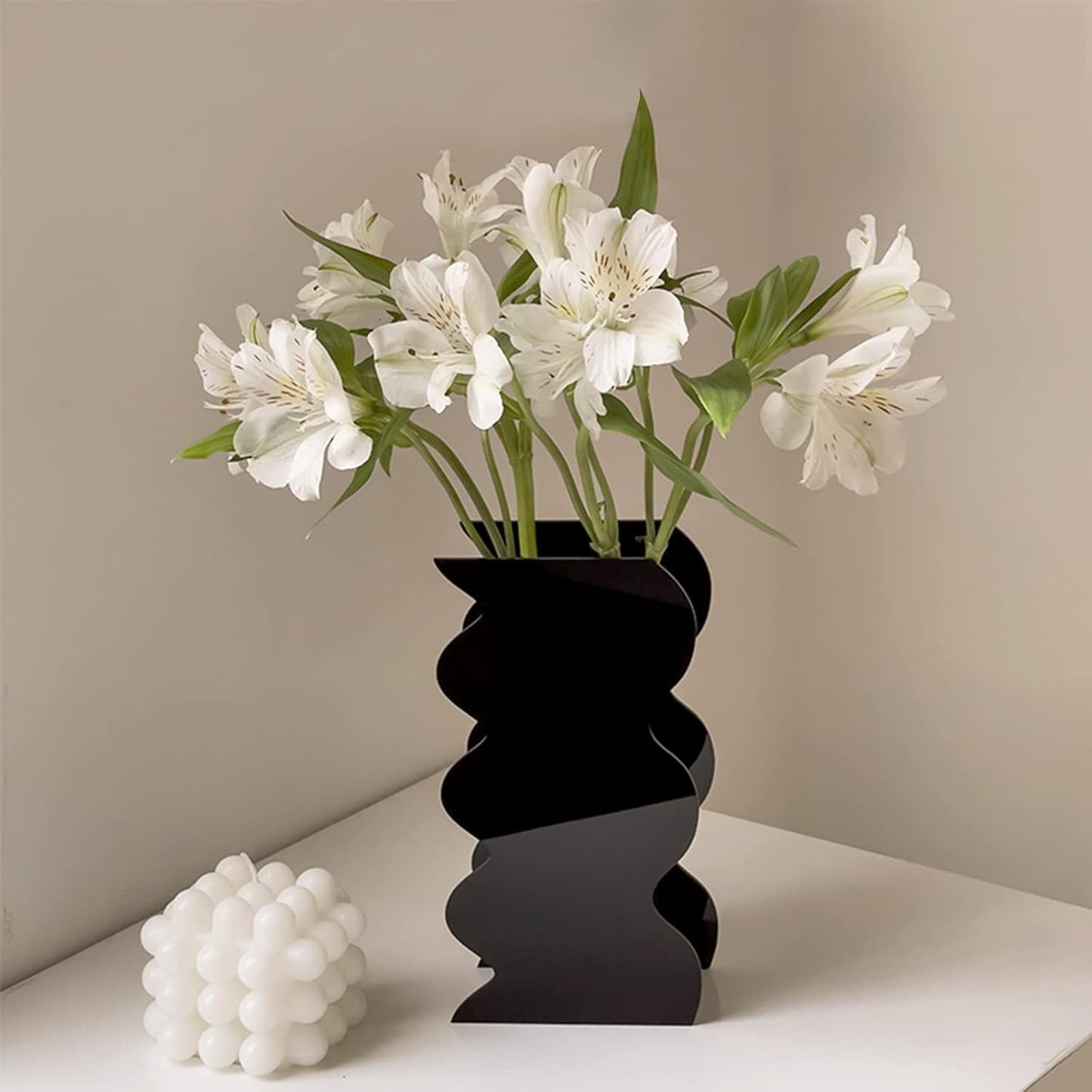 Acrylic Vase,Unique Vase Decor,Acrylic Vase for Home Office Centerpieces Wedding Holiday Party Gift