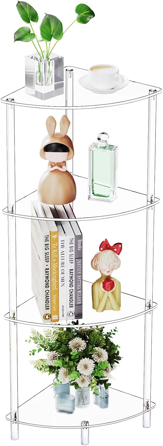 Clear Triangle Acrylic Side Table for Small Space