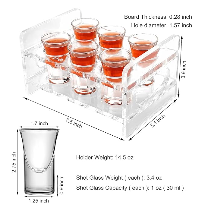 Acrylic Shots Glass Holder