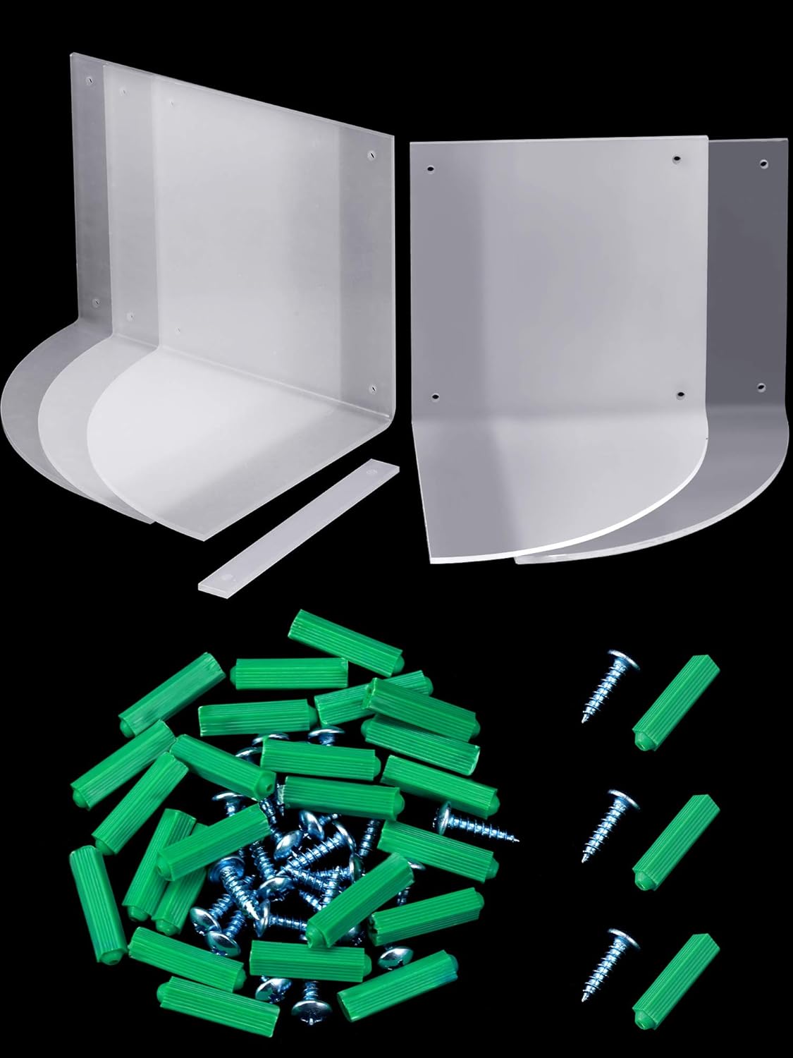 5 Tier Corner Shelf Wall Mount Floating Acrylic