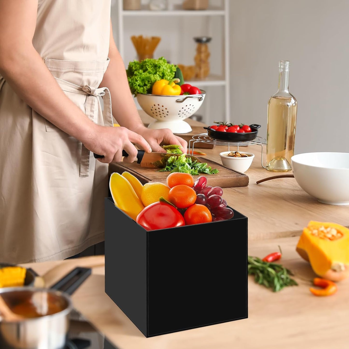 Set of 5 Display Buffet Risers Acrylic Cube with Hollow Bottoms