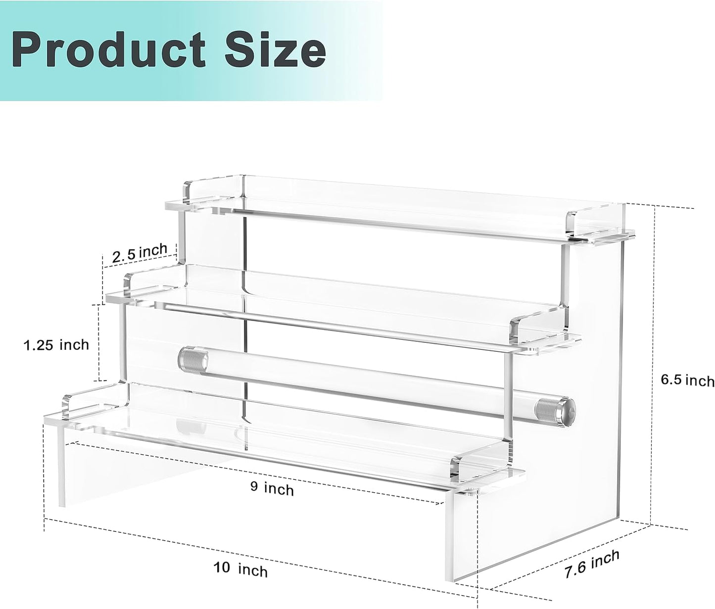 Acrylic Display Risers, 9.5'' Perfume Organizer