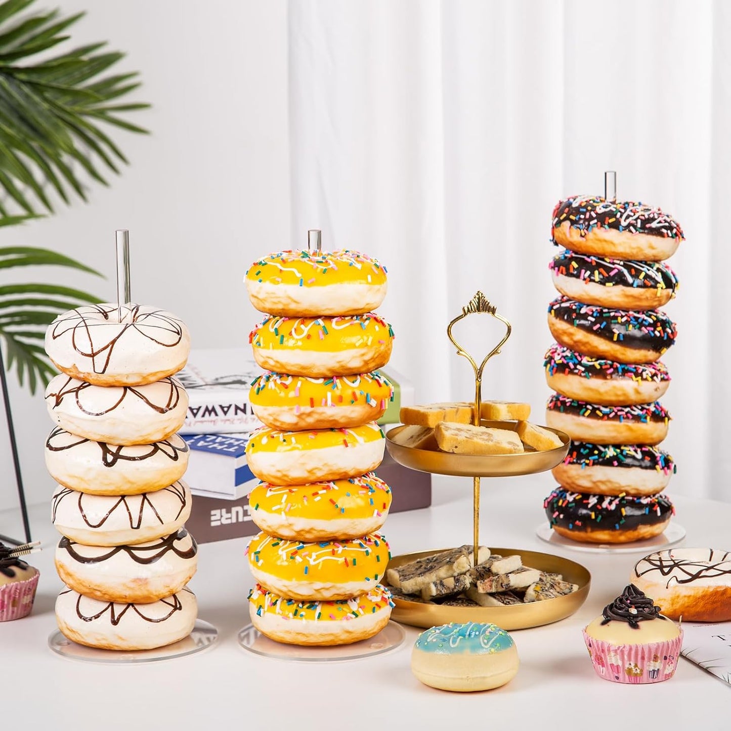 4PCS Acrylic Donut Stand, Donut Holder Stands for Dessert Table