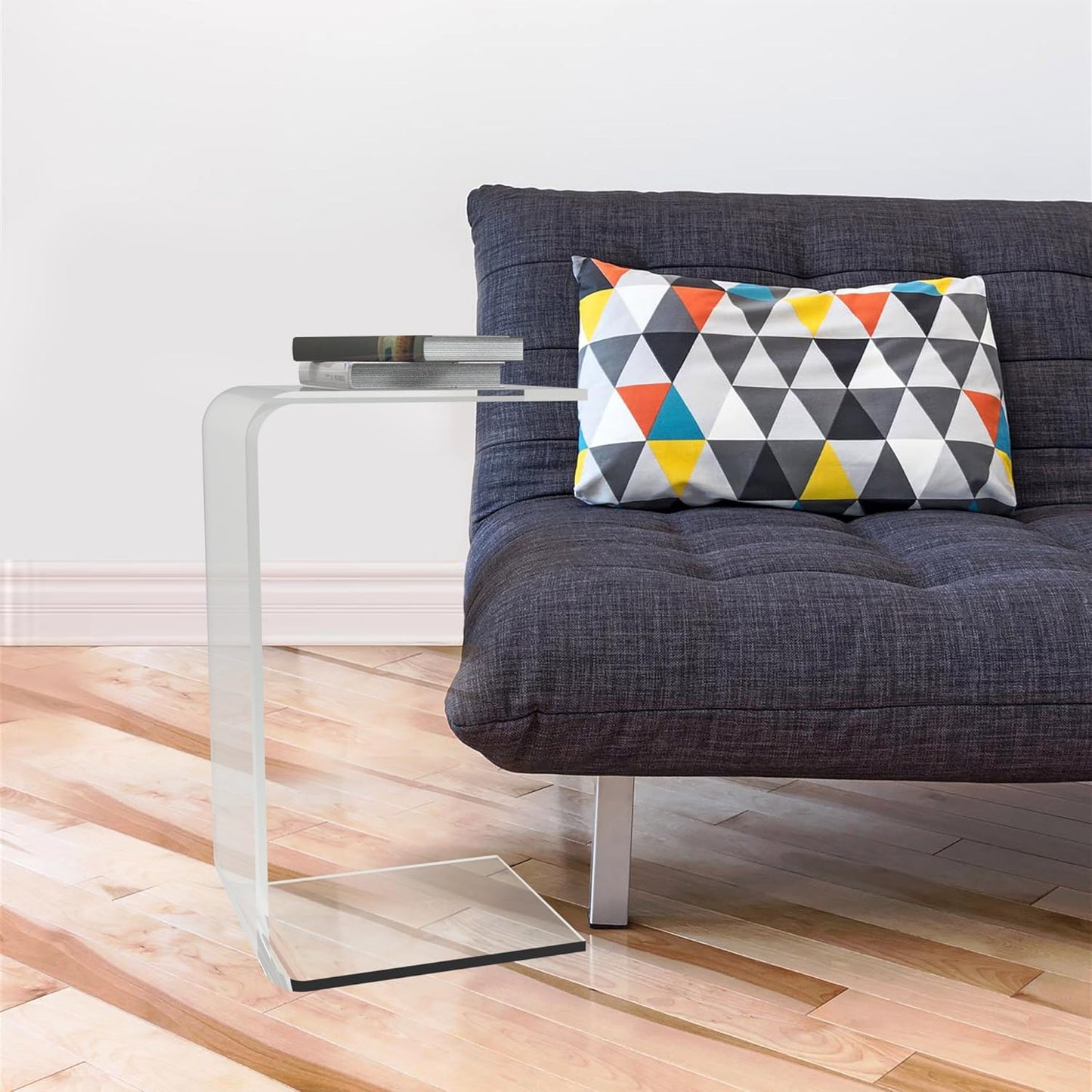 Acrylic Side Table - Multipurpose C Shaped End Table