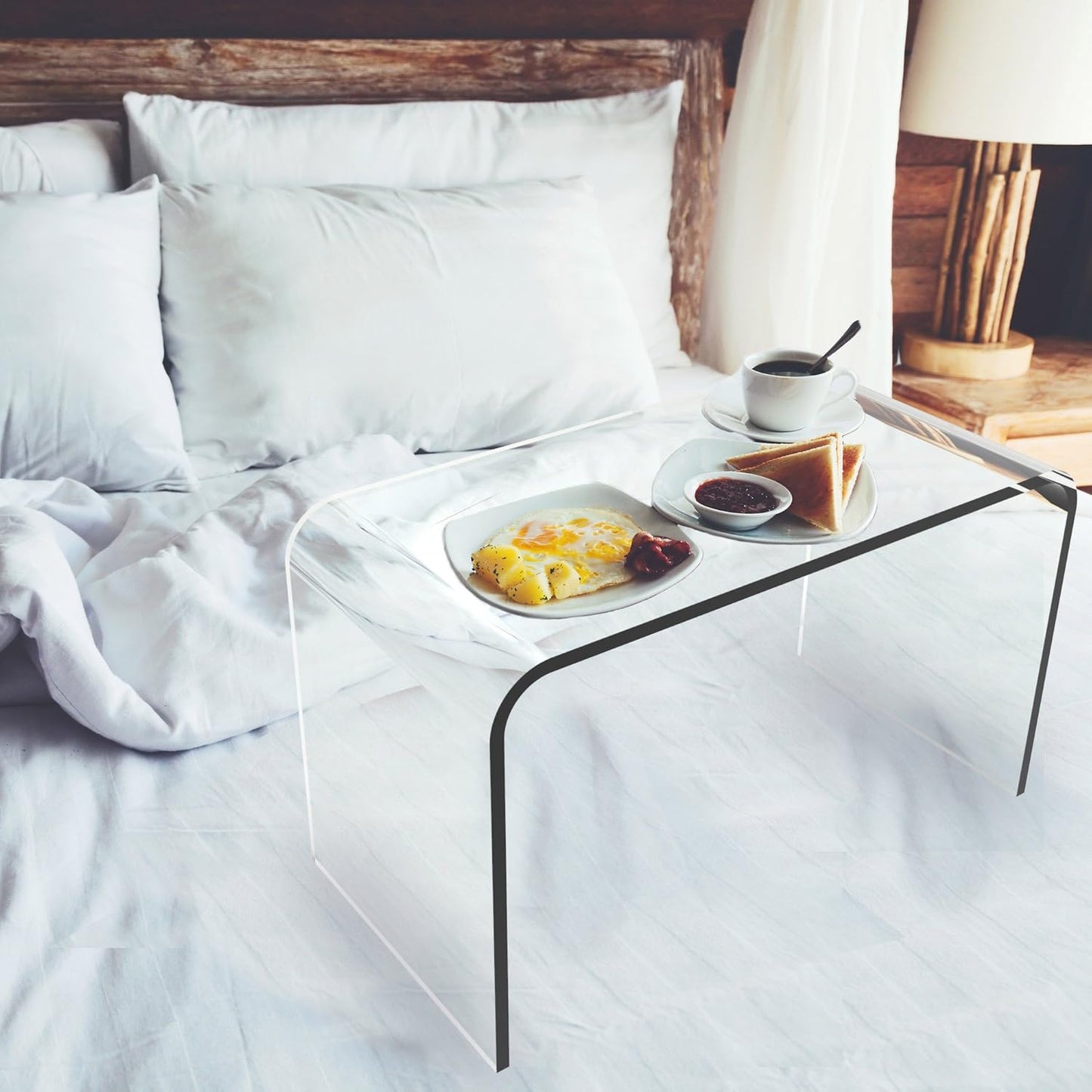 Acrylic Side Table - Multipurpose C Shaped End Table
