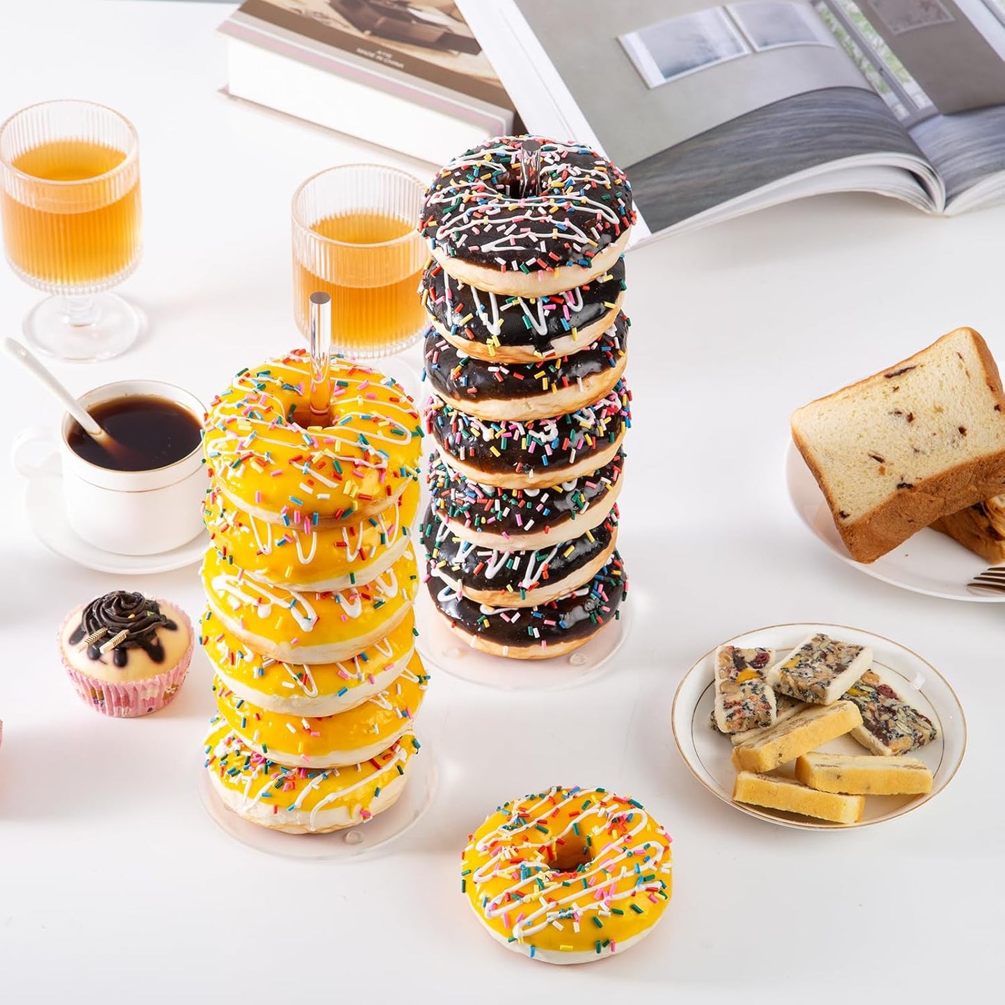 4PCS Acrylic Donut Stand, Donut Holder Stands for Dessert Table