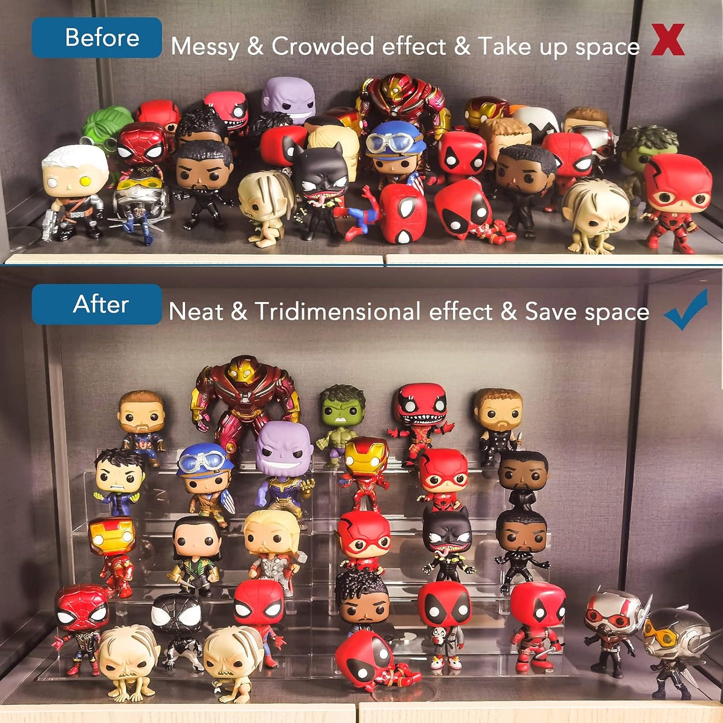 Acrylic Shelf for Perfume Organizer, 4 Tier Funko POP Shelves