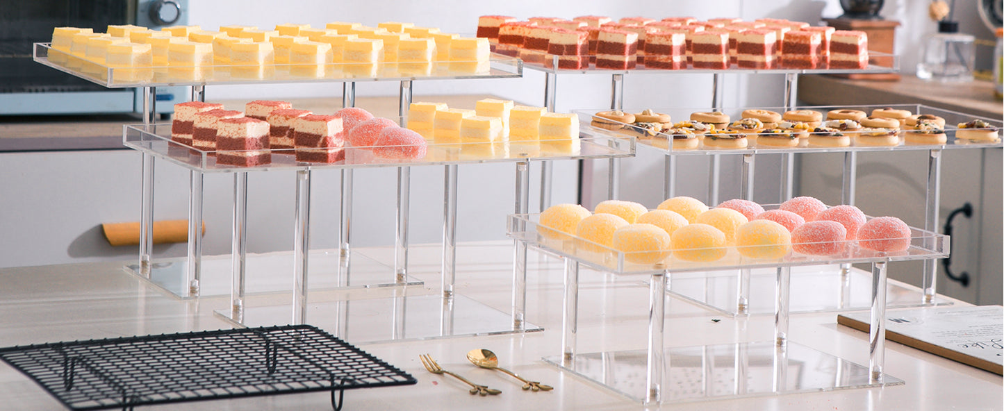 Clear Acrylic Dessert Stands Buffet Risers for Cupcakes Dessert Pastry Food