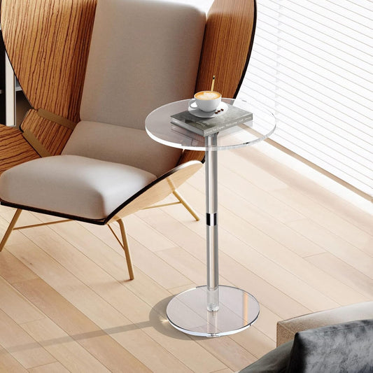 Acrylic End Table, Clear Side Tables for Small Space