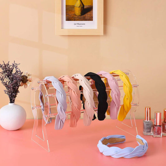 Headband Holder, Clear Headband Organizer, Acrylic Hair Hoop Display Stand, Hairband Rack Holder, Headband Storage Holder for Women and Girls