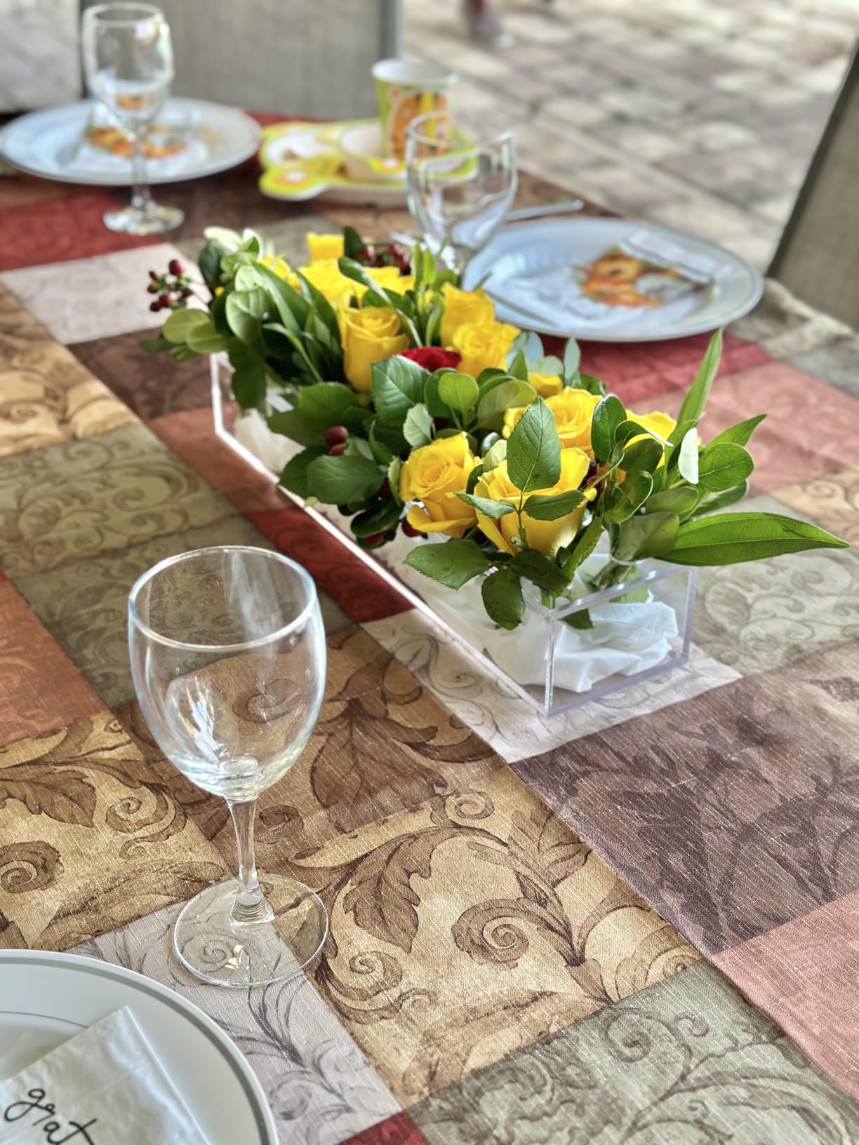 Clear Acrylic Flower Vase Rectangular