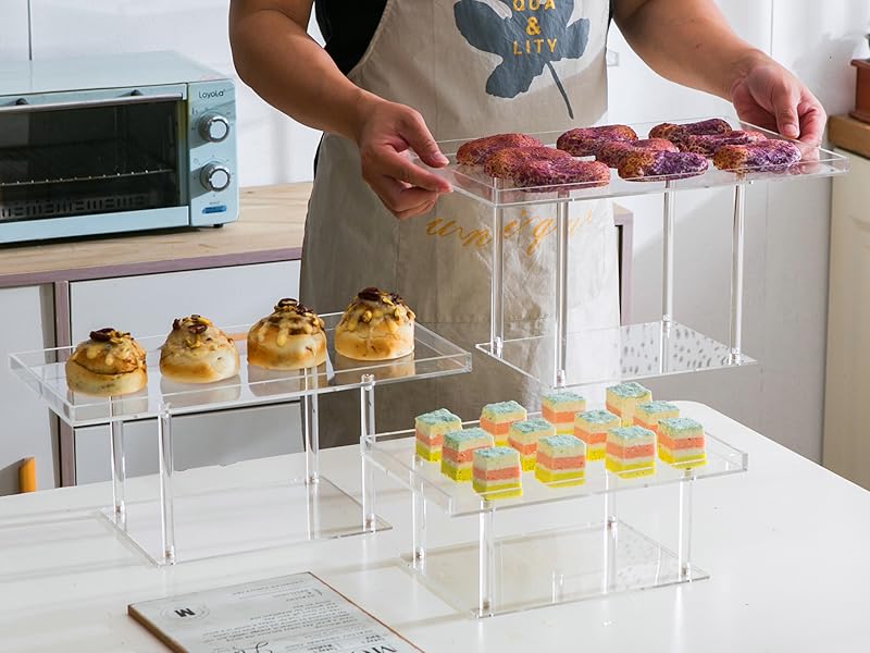 Clear Acrylic Dessert Stands Buffet Risers for Cupcakes Dessert Pastry Food