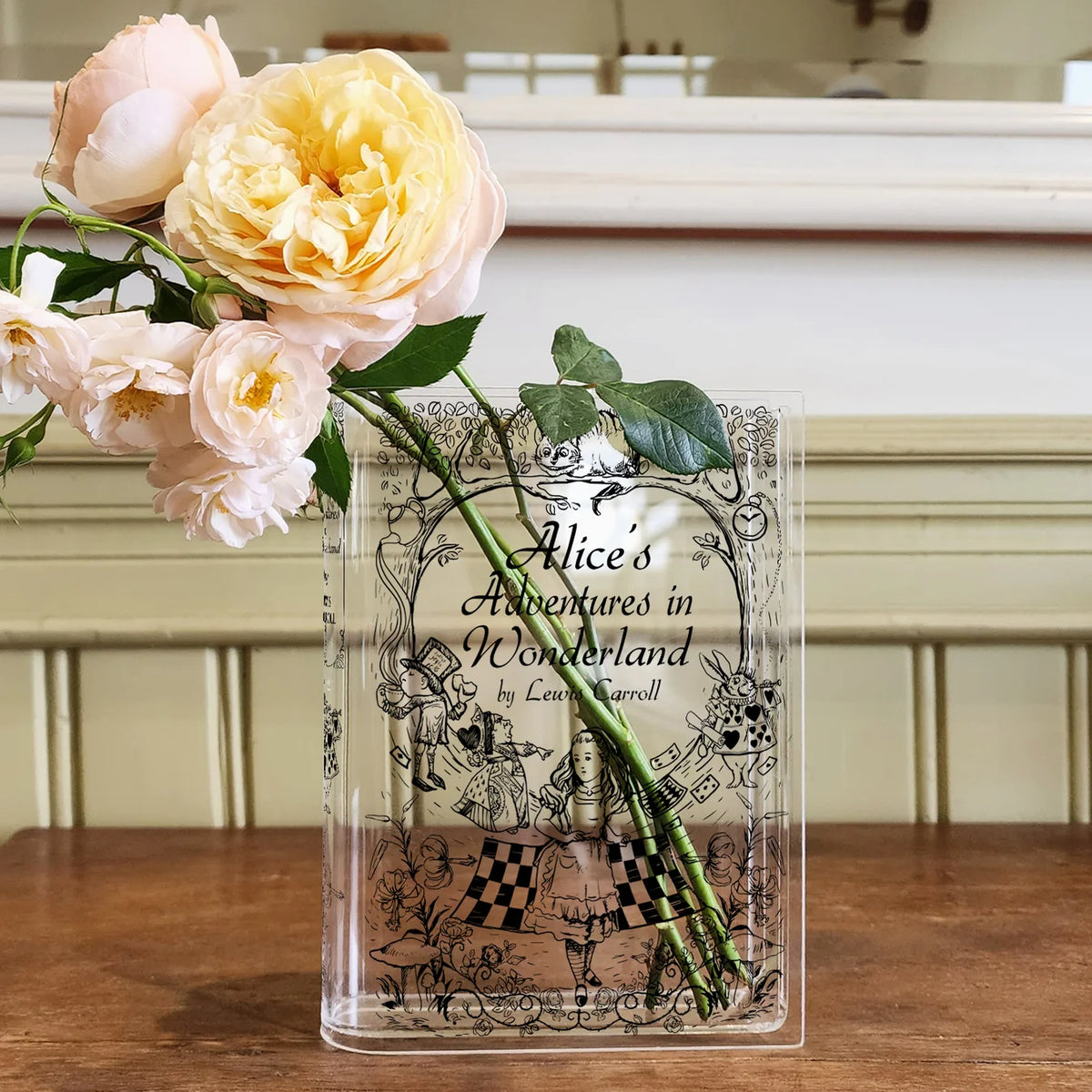 Alice in Wonderland Book Vase