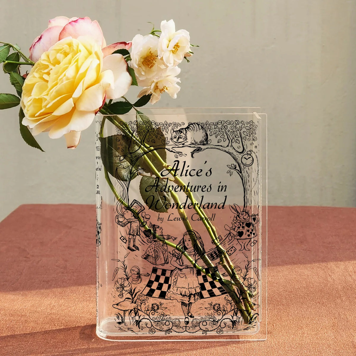 Alice in Wonderland Book Vase