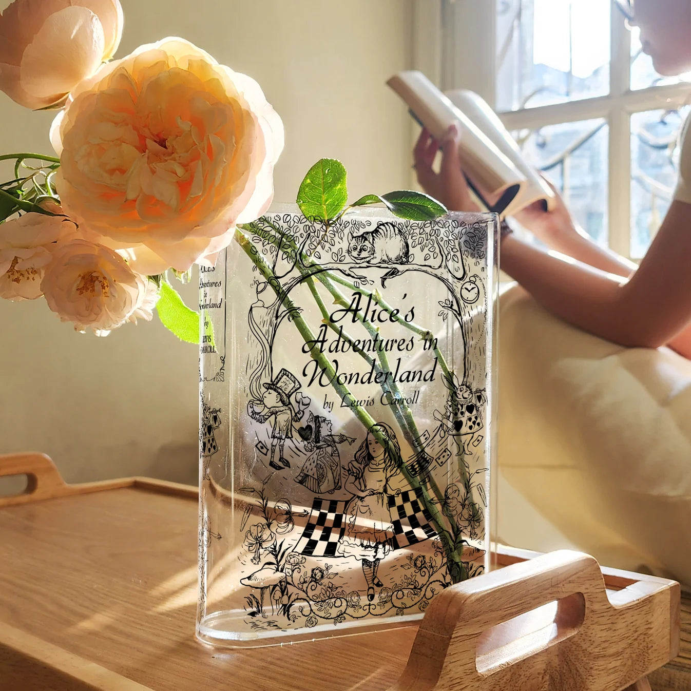 Alice in Wonderland Book Vase