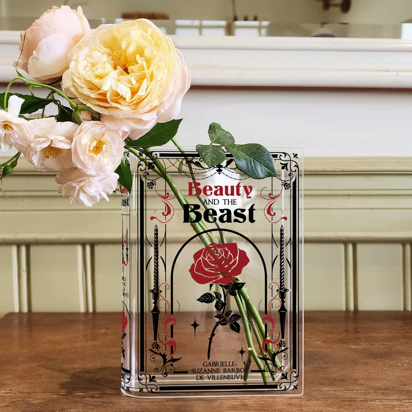 Beauty and the Beast Book Vase