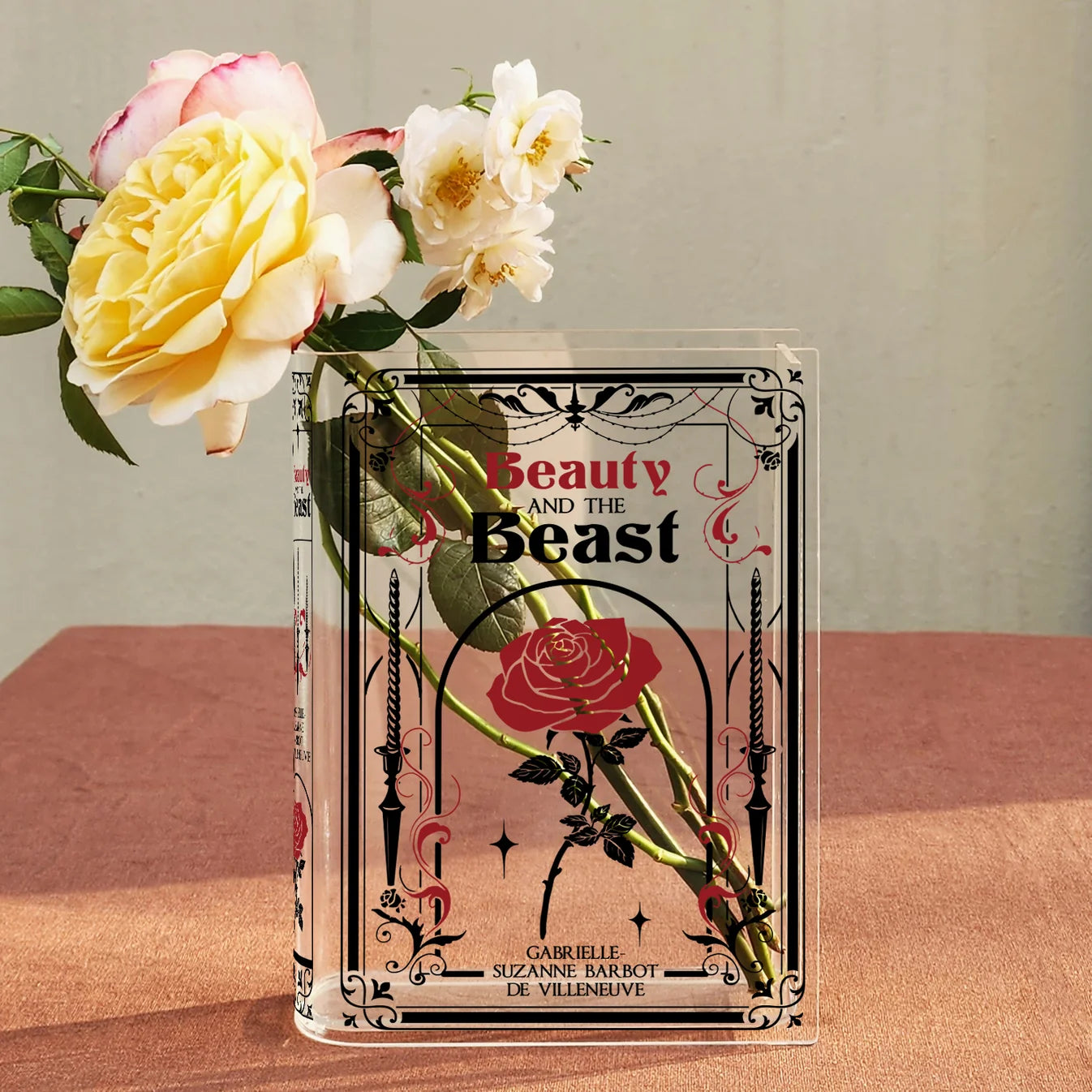 Beauty and the Beast Book Vase