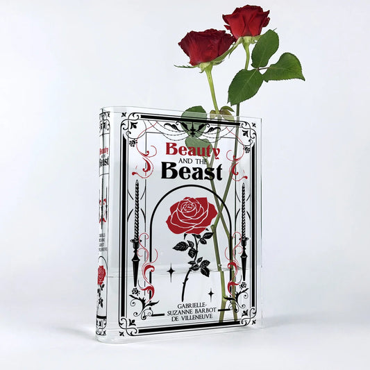 Beauty and the Beast Book Vase