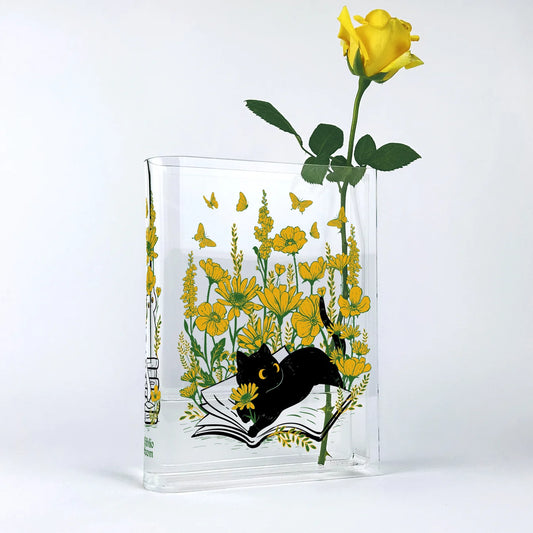 Cat Book Vase