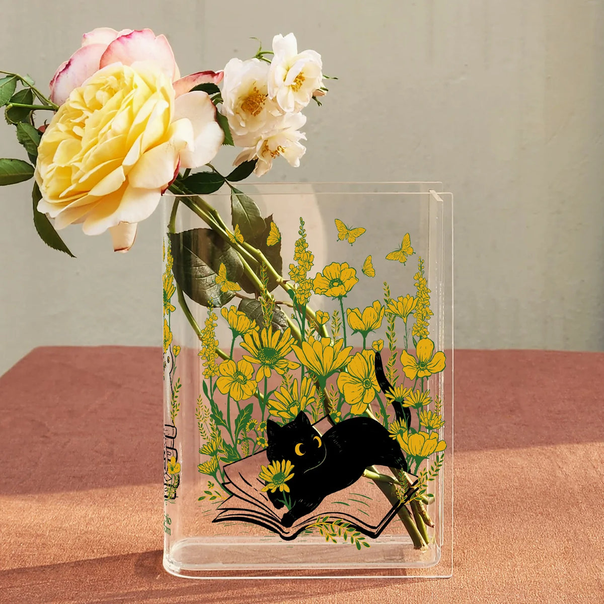 Cat Book Vase