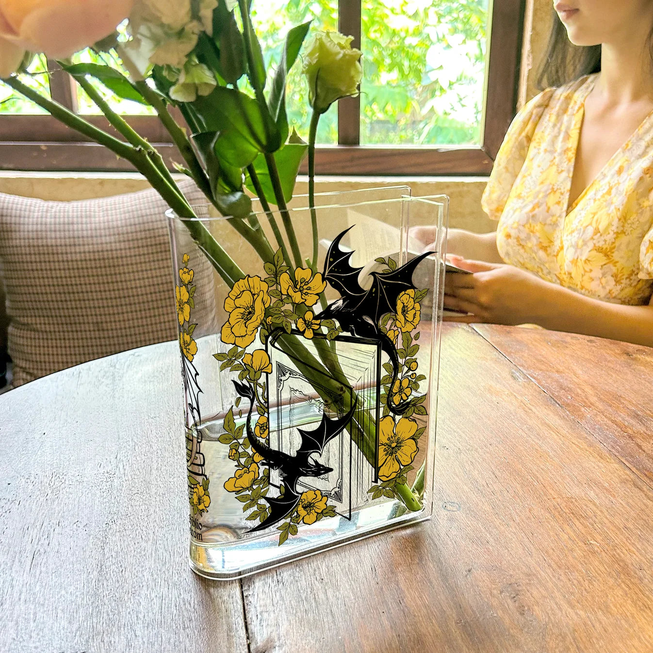 Dragon Book Vase