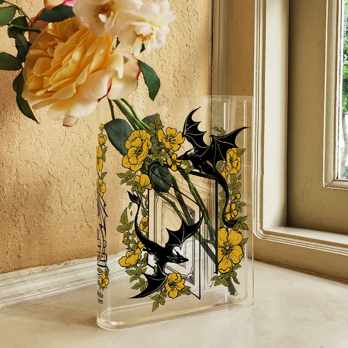 Dragon Book Vase