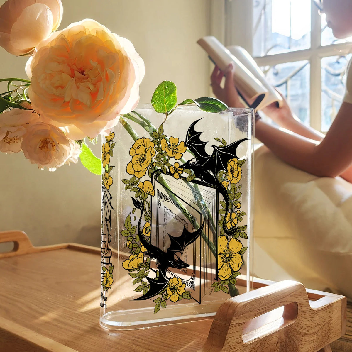 Dragon Book Vase