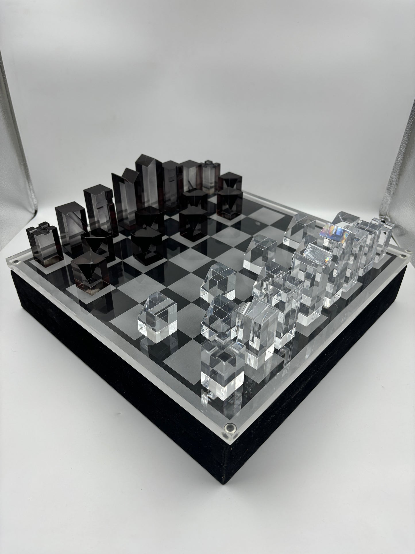 Luxury Chess Board In Highly Polished Acrylic With Frosted Board