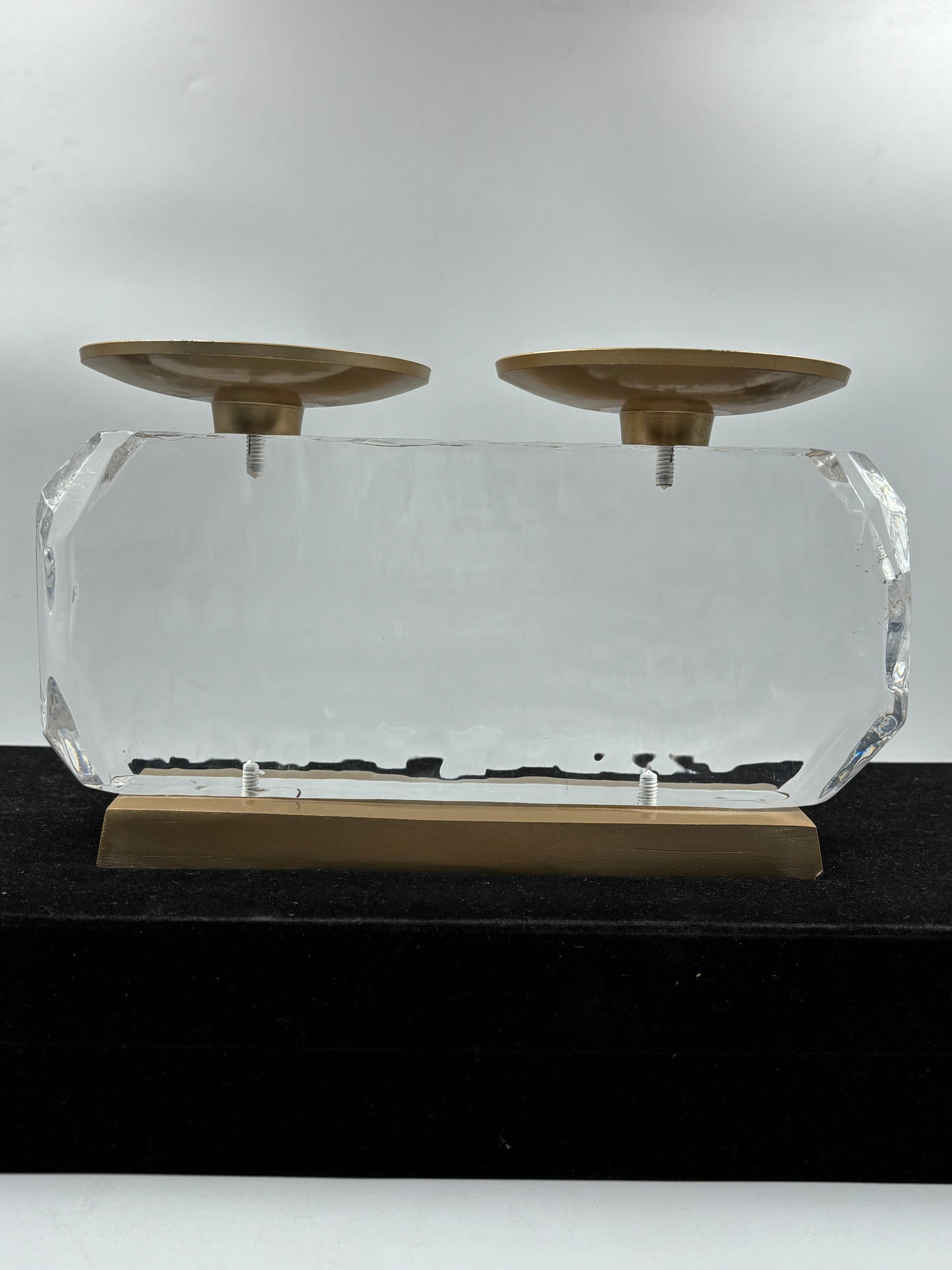 Luxury Candle Holder In Highly Polished Clear Acrylic