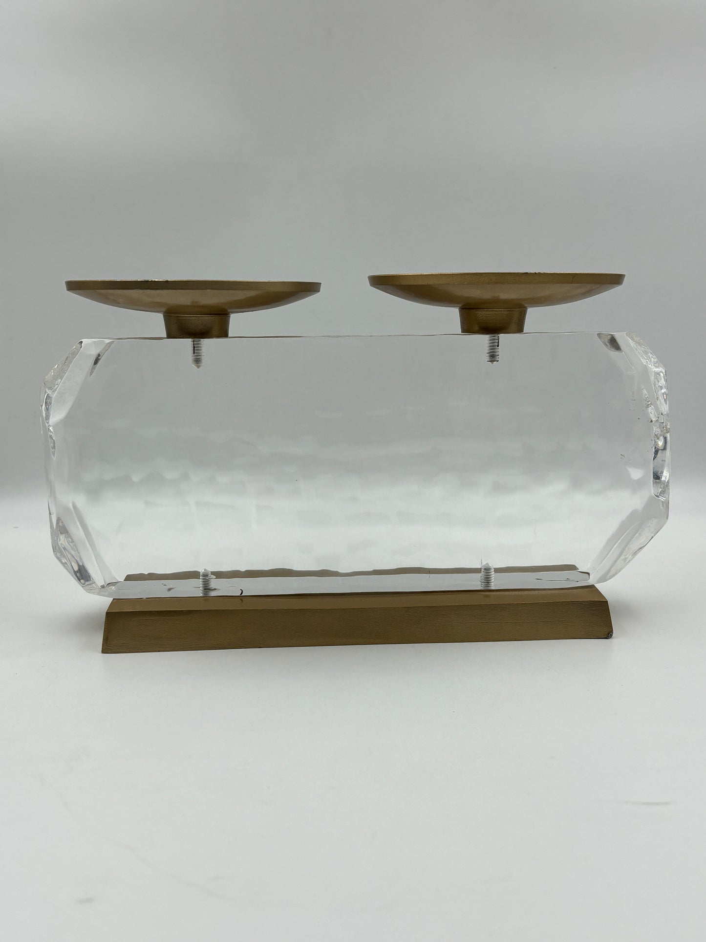 Luxury Candle Holder In Highly Polished Clear Acrylic