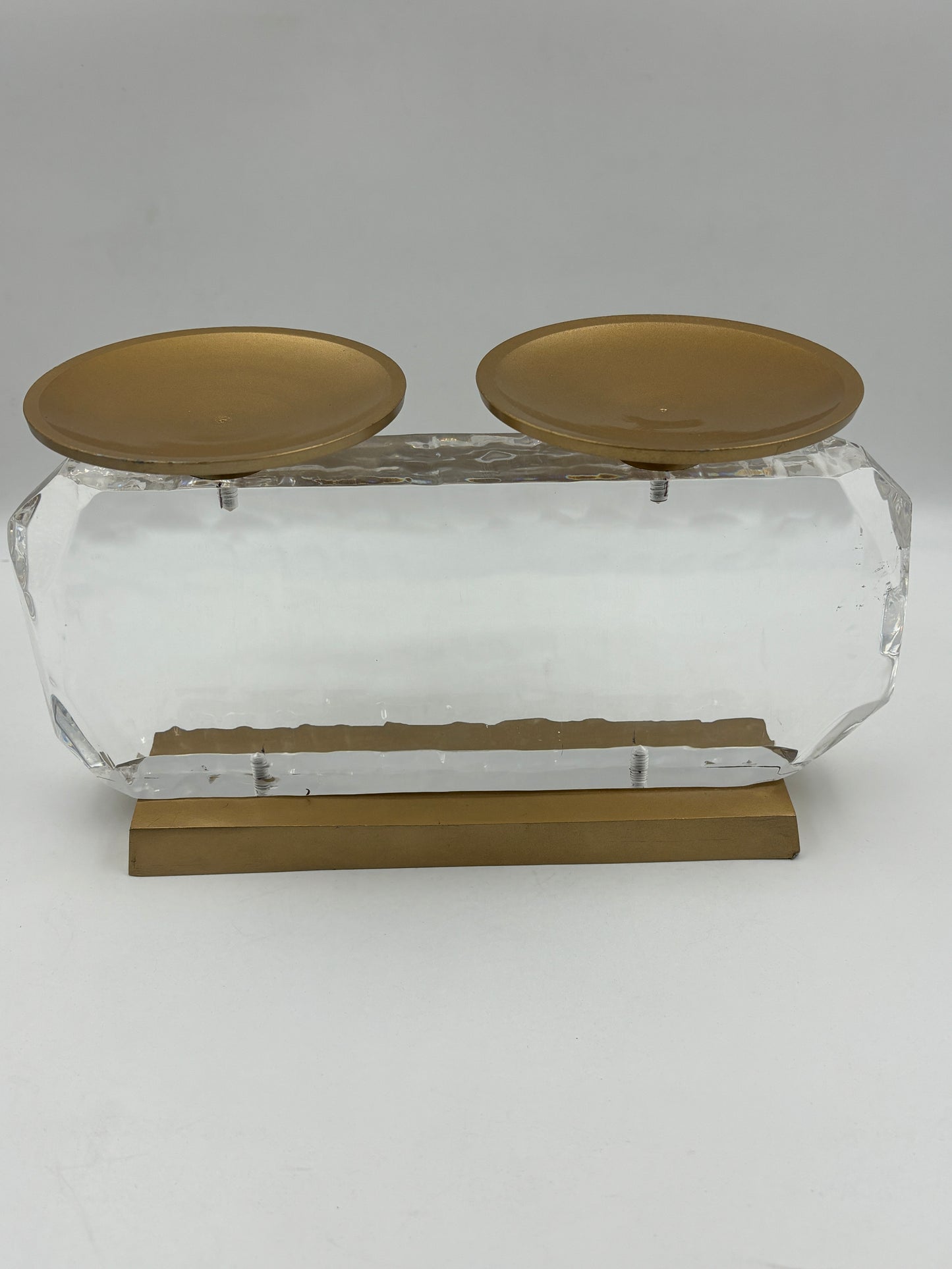 Luxury Candle Holder In Highly Polished Clear Acrylic