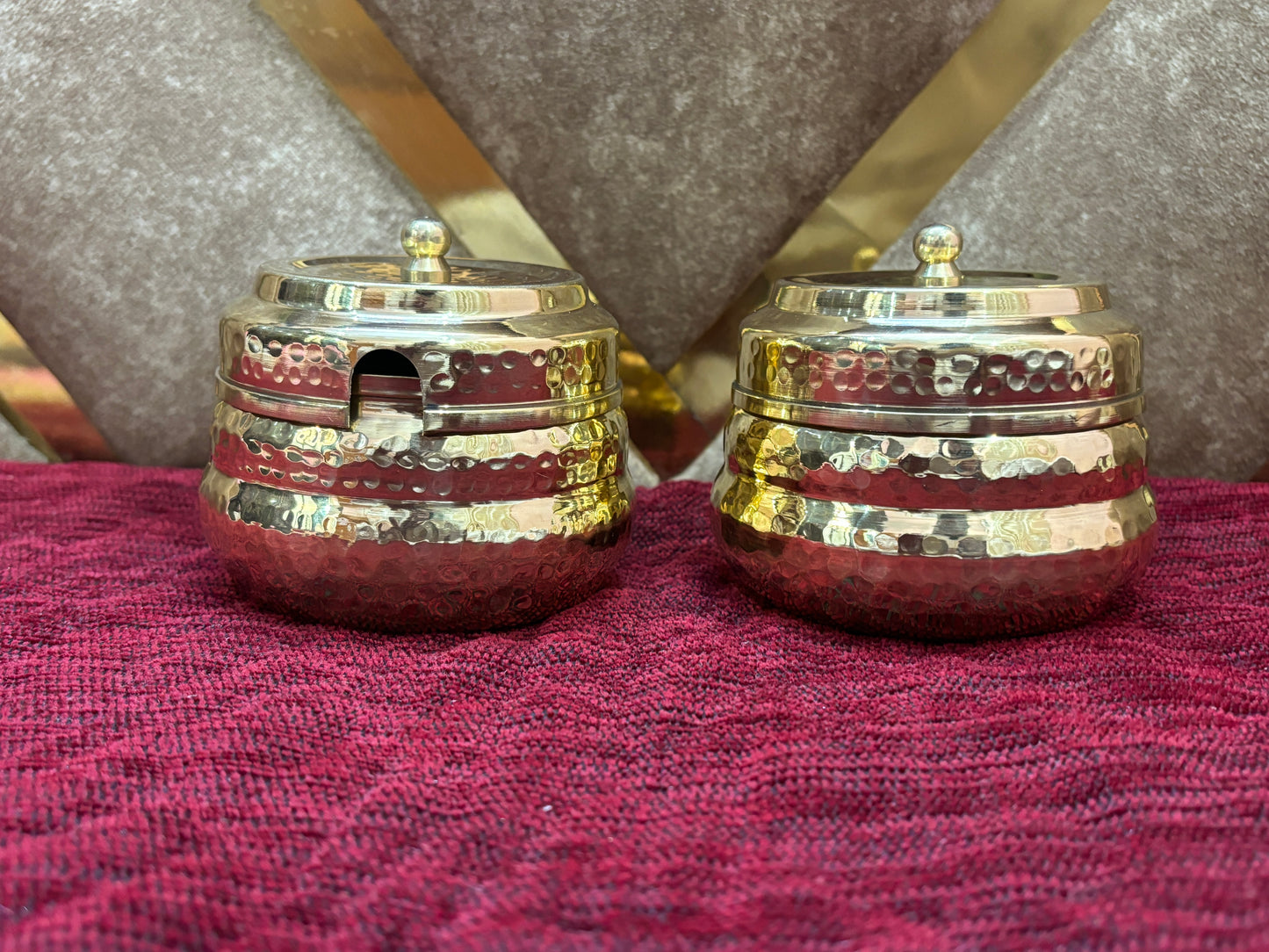 Premium Ghee Pots in 100% Pure Brass (Set of 2)