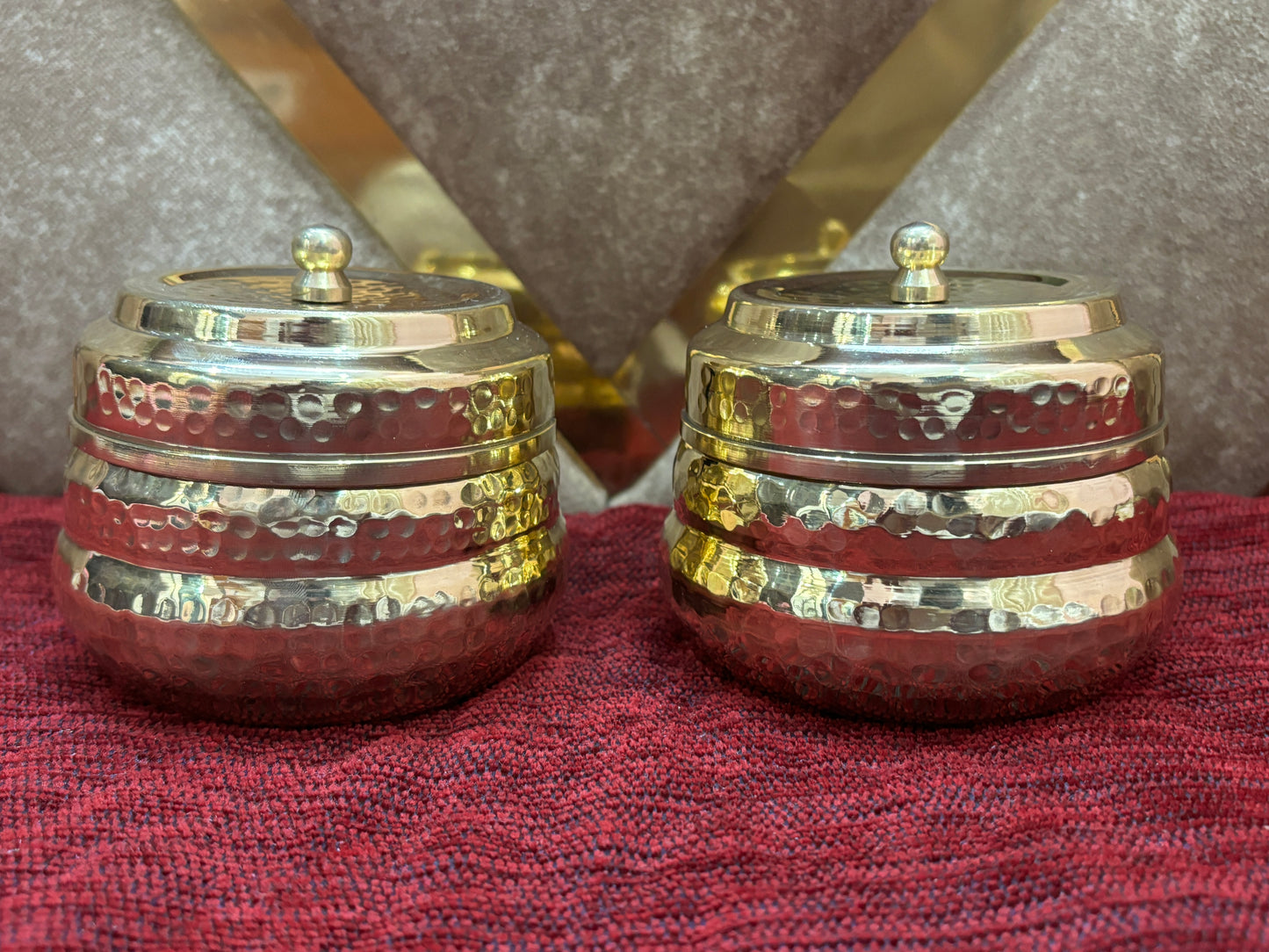 Premium Ghee Pots in 100% Pure Brass (Set of 2)