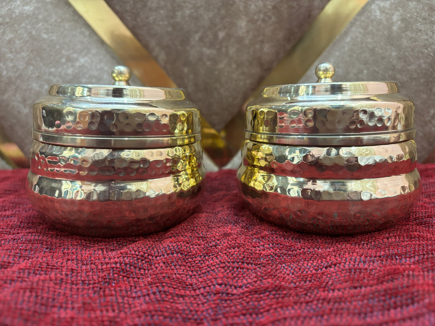 Premium Ghee Pots in 100% Pure Brass (Set of 2)