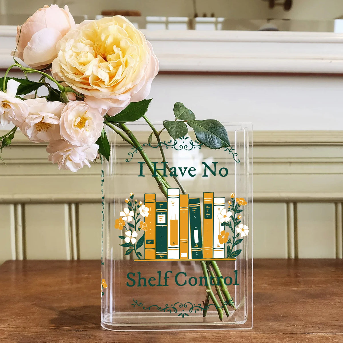 I Have No Shelf Control Book Vase