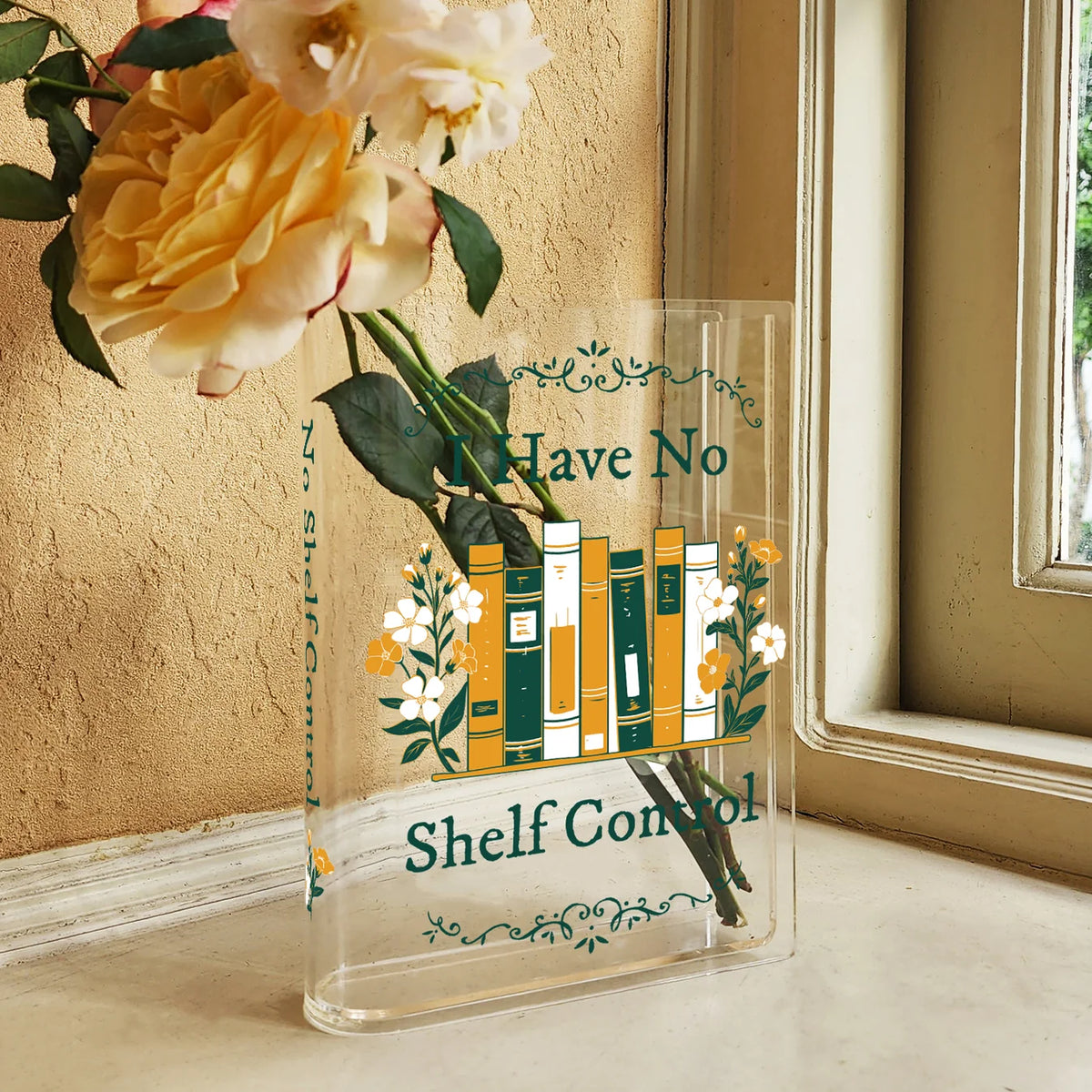 I Have No Shelf Control Book Vase