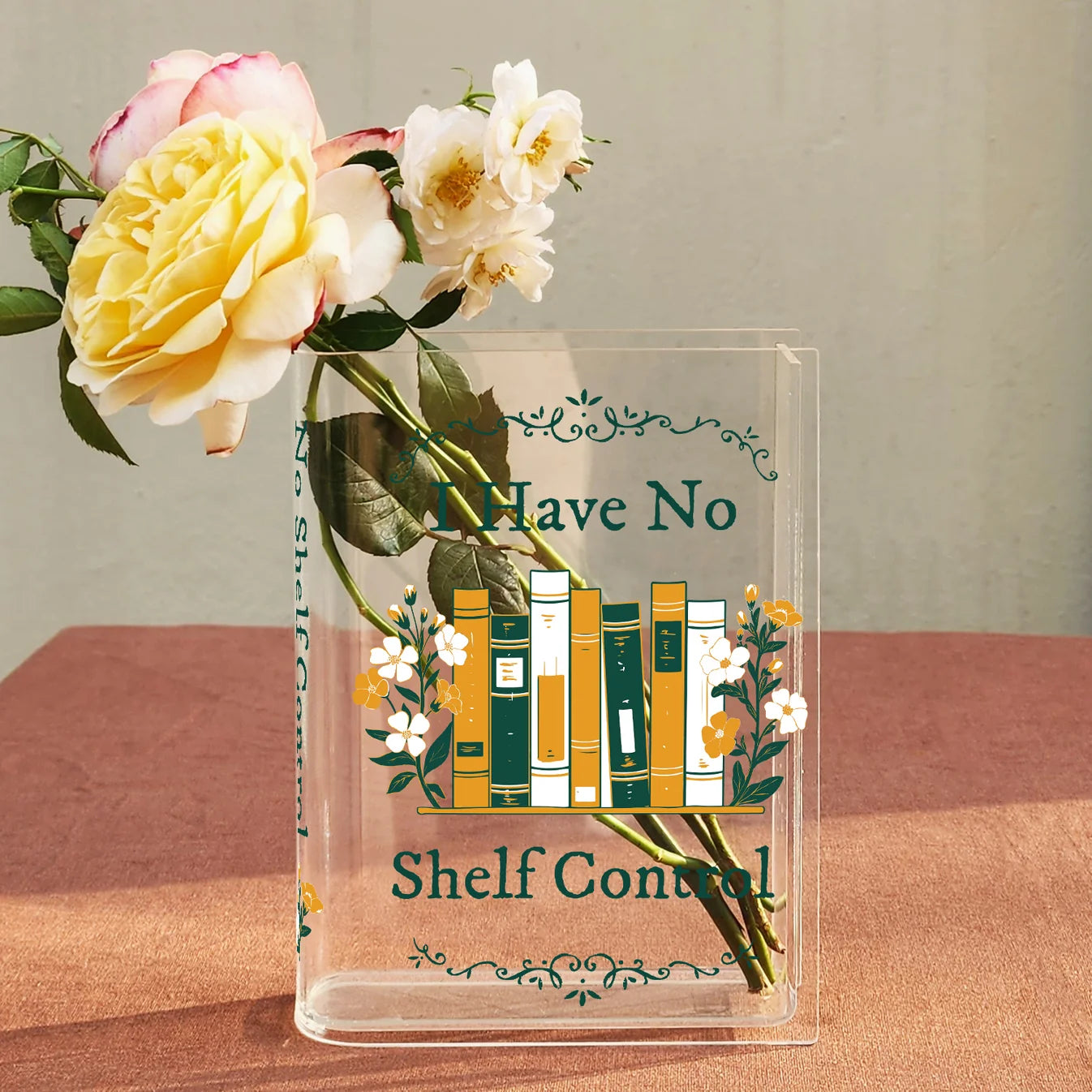 I Have No Shelf Control Book Vase