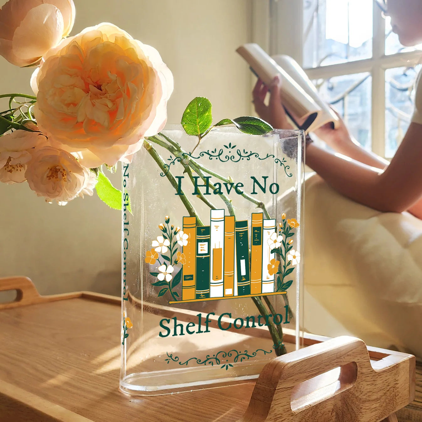 I Have No Shelf Control Book Vase