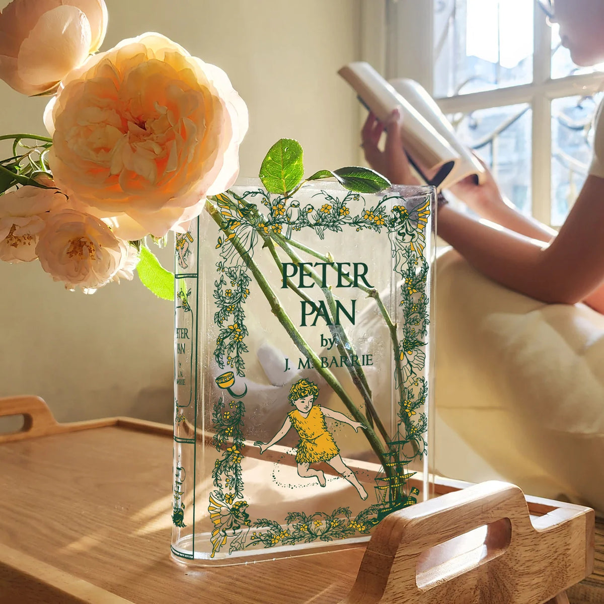 Peter Pan Book Vase